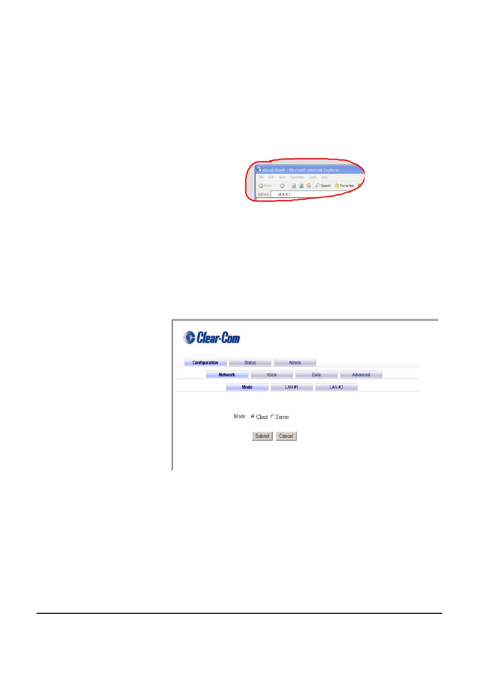 Changing the ip address of the voice 2.0 unit, Changing the ip address of the voice 2.0 unit -13 | Clear-Com VOICE2 User Manual | Page 33 / 106