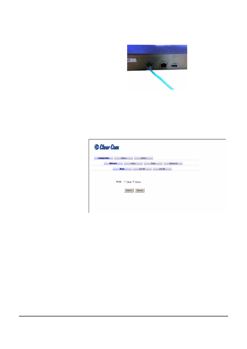 Lan connection -15 configuration setup -15 | Clear-Com VOICE2 User Manual | Page 35 / 106