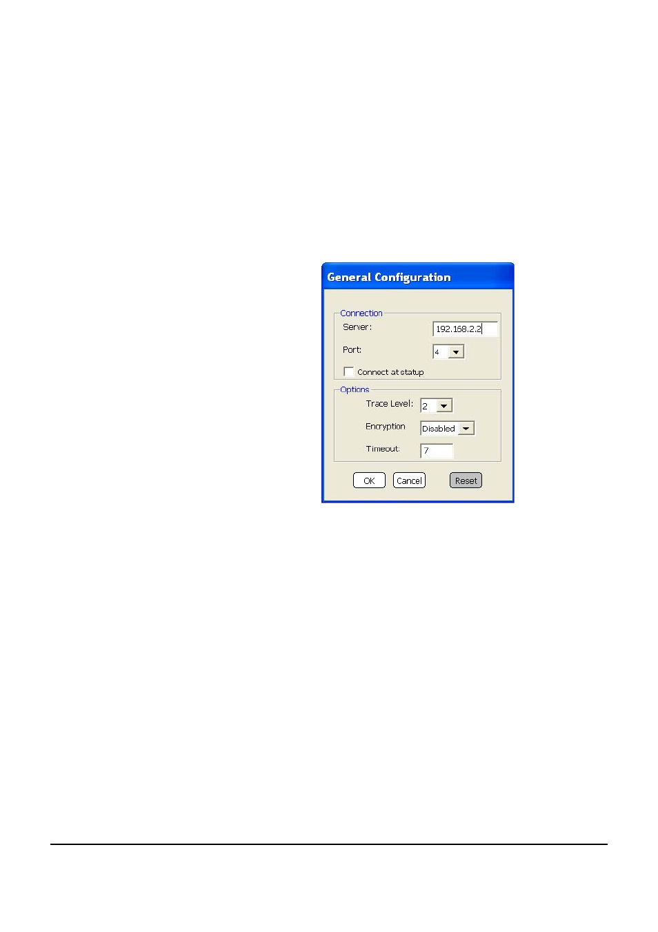 Configuration, General configuration, Connection | Options, Configuration -8, General configuration -8, Connection -8, Options: -8, General configuration dialogue -8 | Clear-Com VOICE2 User Manual | Page 82 / 106
