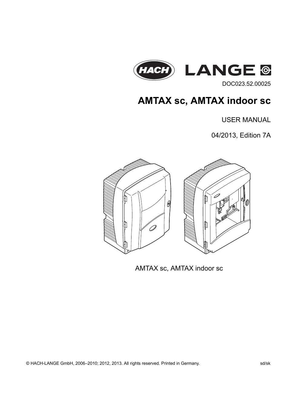 Hach-Lange AMTAX indoor sc User Manual | 118 pages