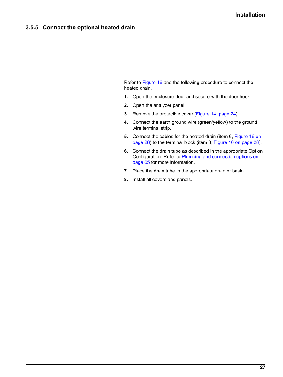 5 connect the optional heated drain | Hach-Lange PHOSPHAX indoor sc User Manual | Page 27 / 106