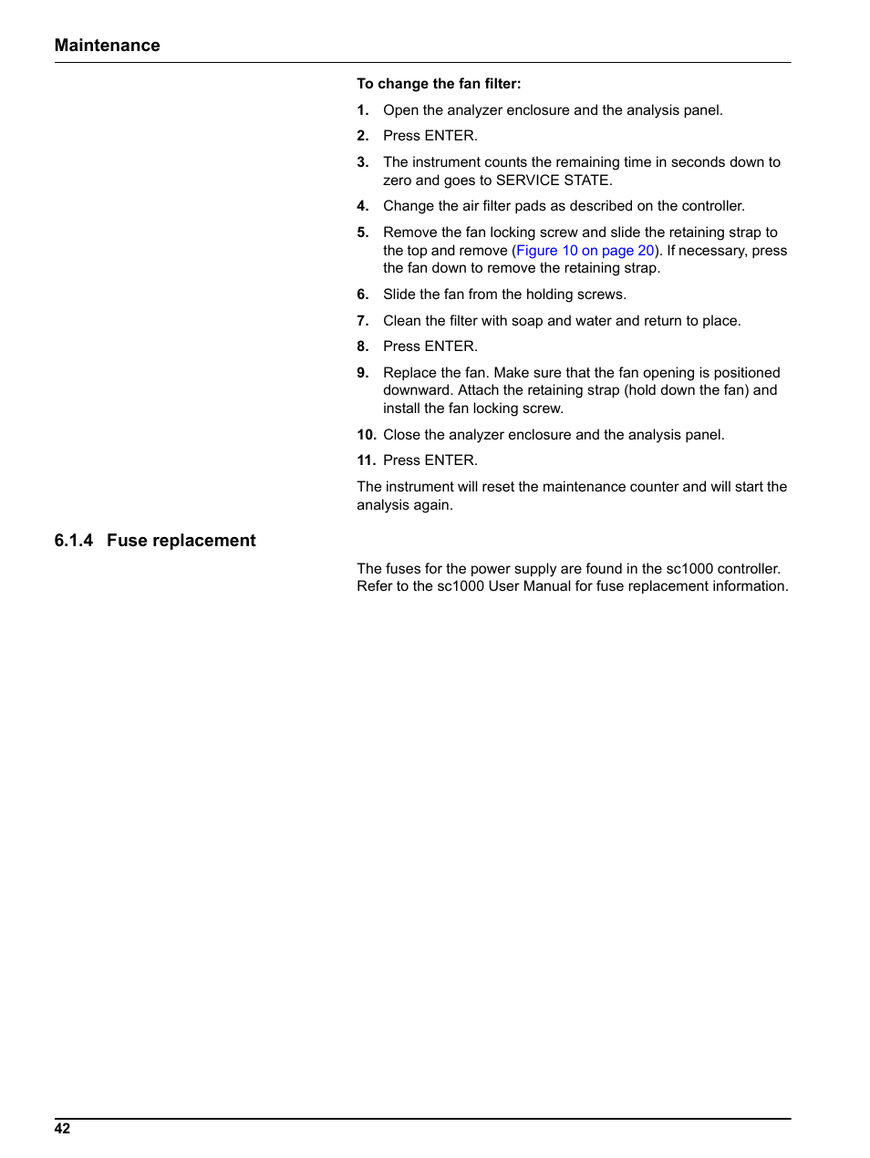 4 fuse replacement, Maintenance | Hach-Lange PHOSPHAX indoor sc User Manual | Page 42 / 106