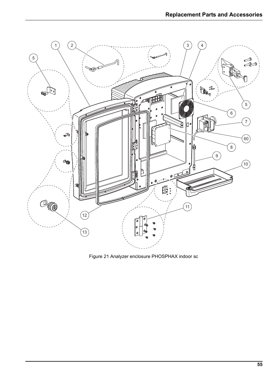 Replacement parts and accessories | Hach-Lange PHOSPHAX indoor sc User Manual | Page 55 / 106
