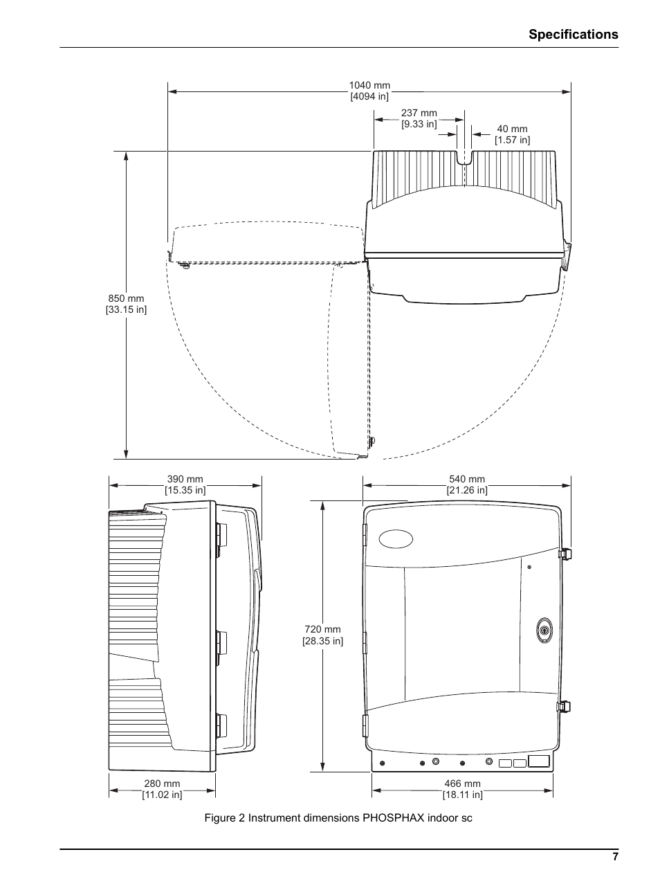 Specifications | Hach-Lange PHOSPHAX indoor sc User Manual | Page 7 / 106