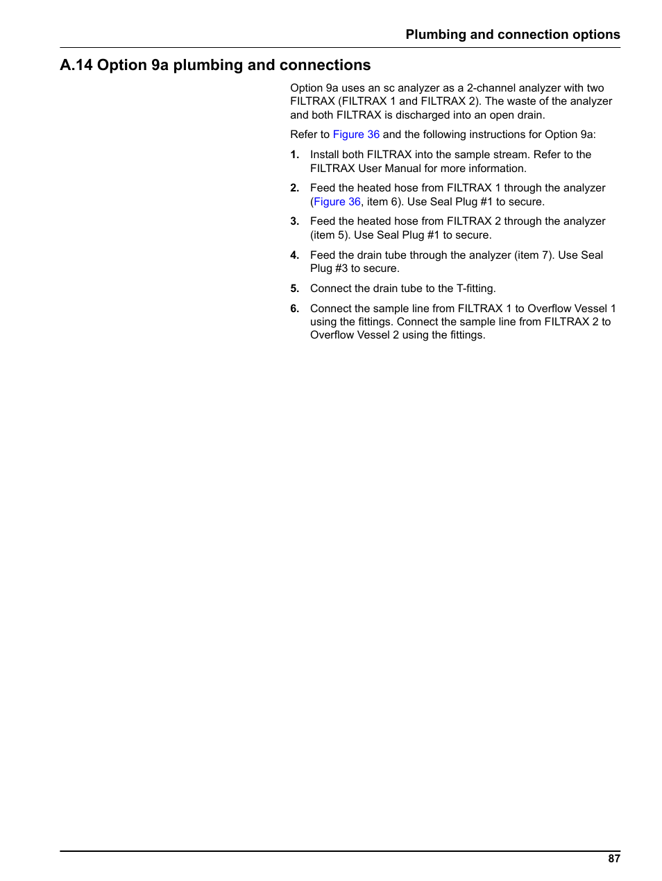 A.14 option 9a plumbing and connections | Hach-Lange PHOSPHAX indoor sc User Manual | Page 87 / 106