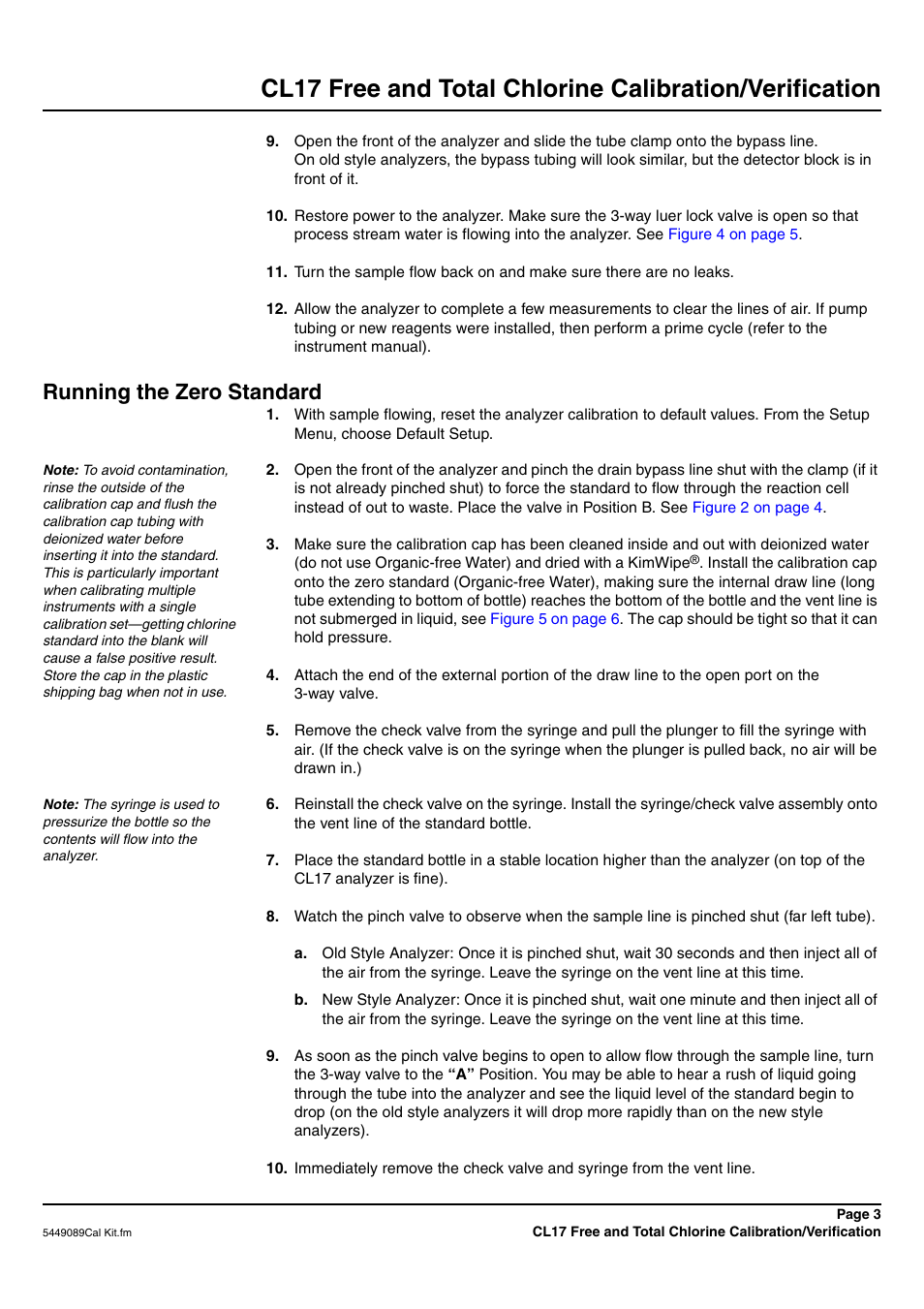 Running the zero standard | Hach-Lange CL17 Instruction sheet User Manual | Page 3 / 8
