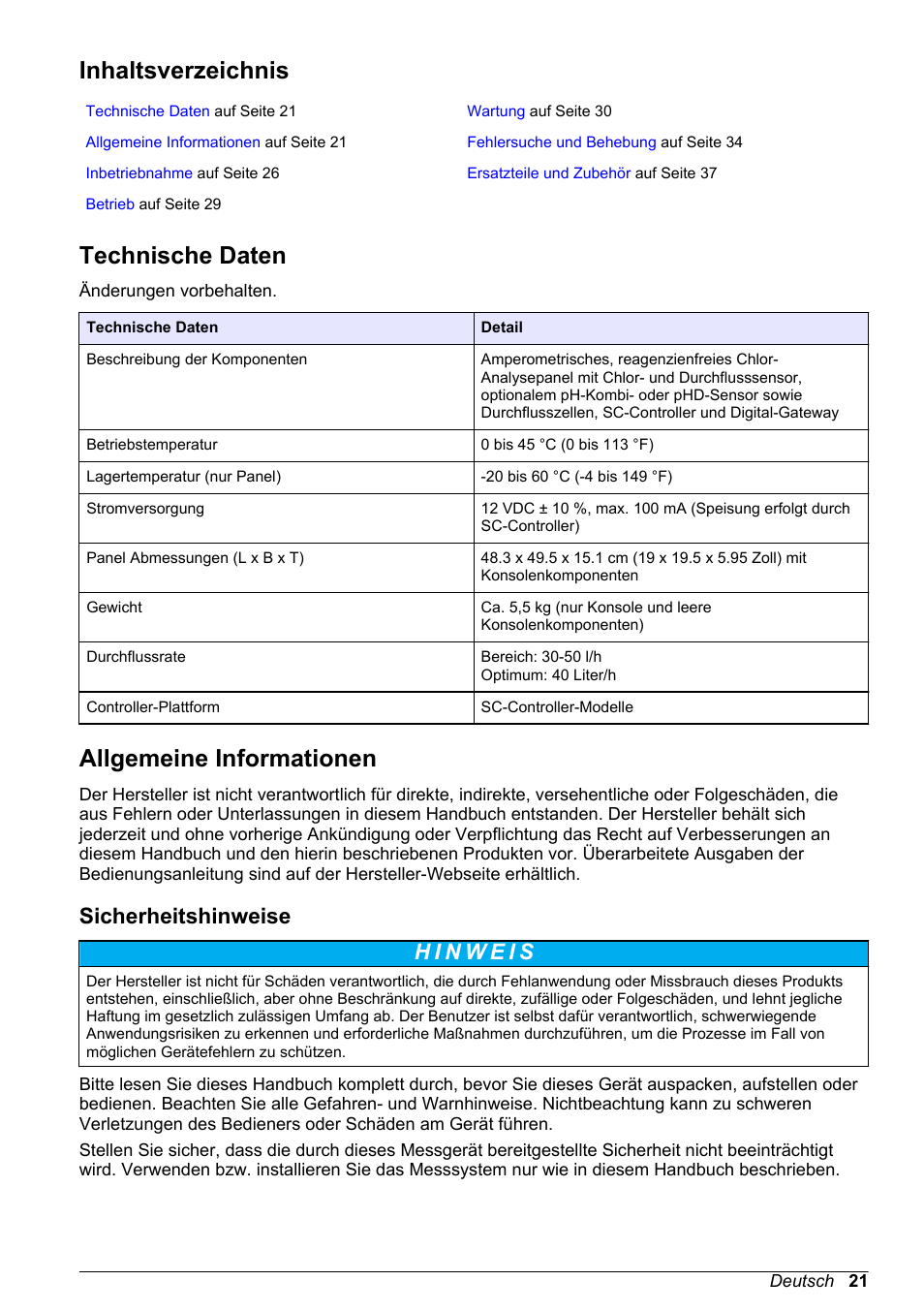 Hach-Lange CLT10 sc User Manual | Page 21 / 382