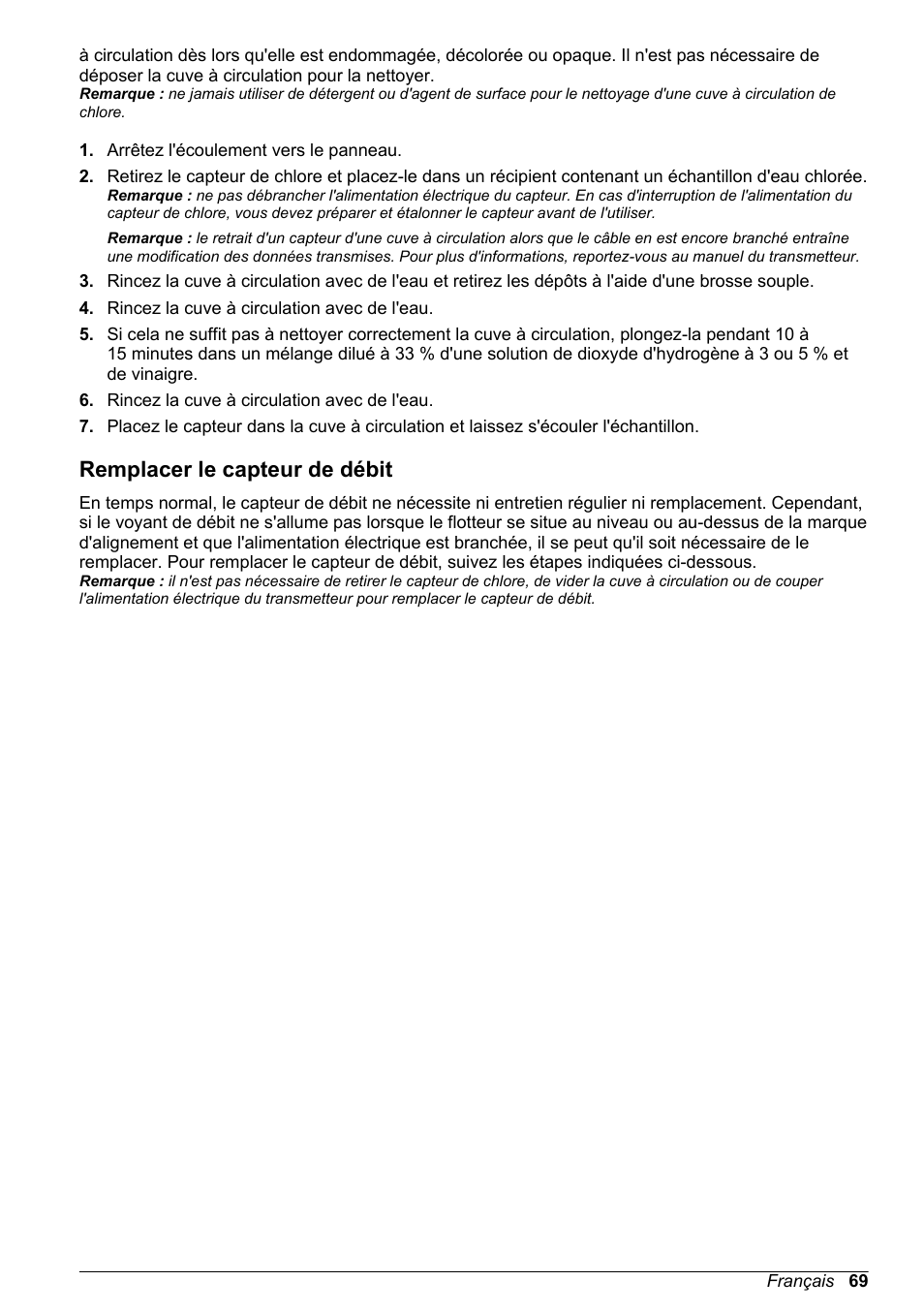 Remplacer le capteur de débit | Hach-Lange CLT10 sc User Manual | Page 69 / 382
