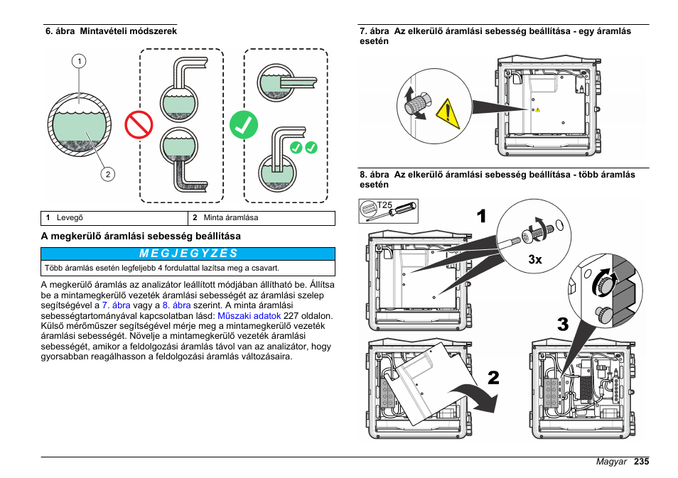 A megkerülő áramlási sebesség beállítása | Hach-Lange POLYMETRON 9611 sc Installation User Manual | Page 235 / 398