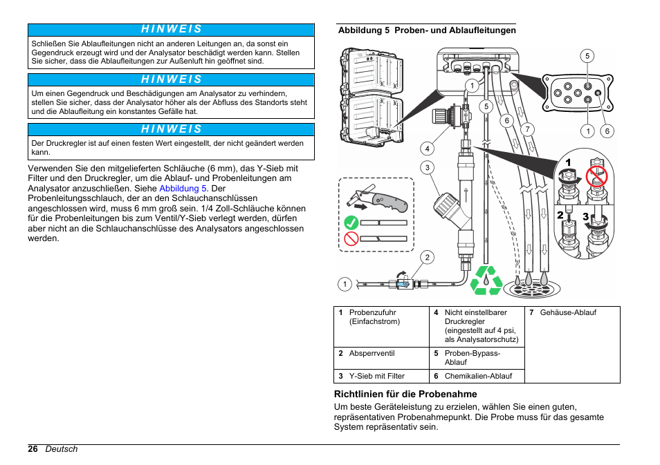 Richtlinien für die probenahme | Hach-Lange POLYMETRON 9611 sc Installation User Manual | Page 26 / 398