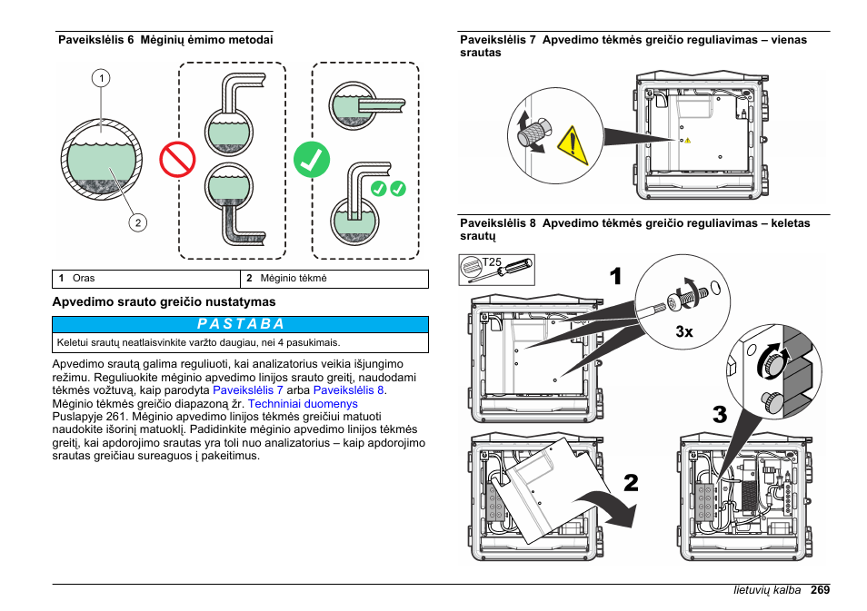 Apvedimo srauto greičio nustatymas | Hach-Lange POLYMETRON 9611 sc Installation User Manual | Page 269 / 398