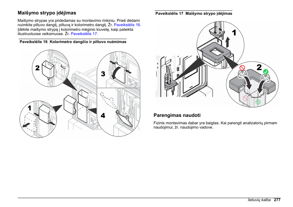 Maišymo strypo įdėjimas, Parengimas naudoti | Hach-Lange POLYMETRON 9611 sc Installation User Manual | Page 277 / 398