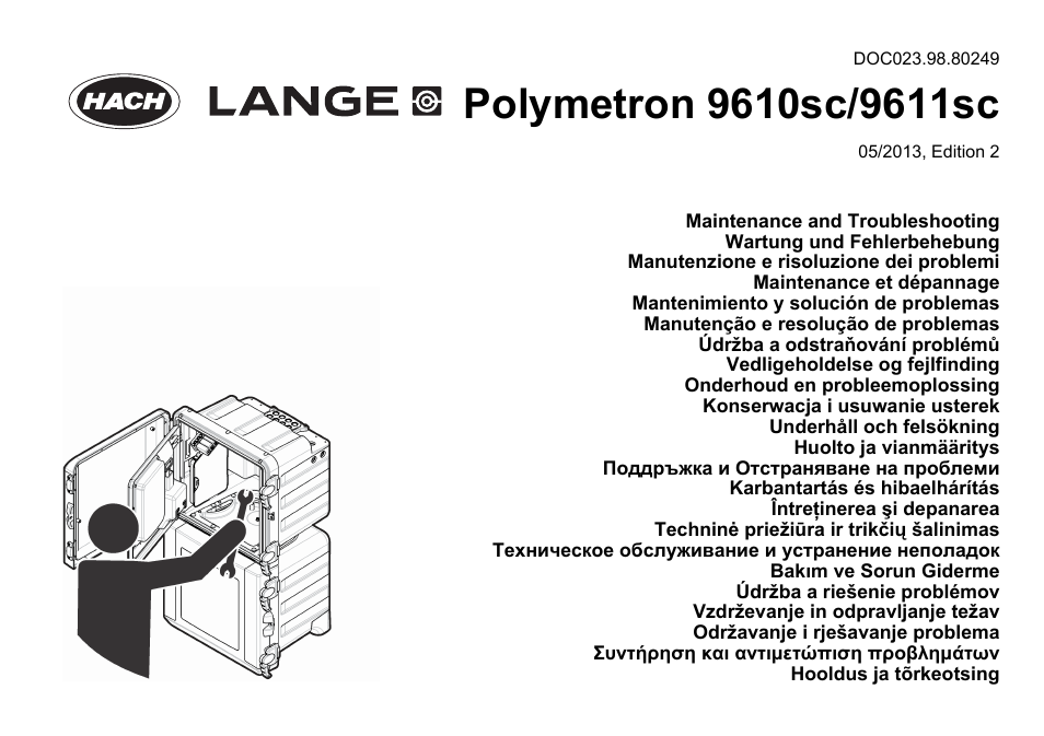 Hach-Lange POLYMETRON 9611 sc Maintenance and Troubleshooting User Manual | 286 pages