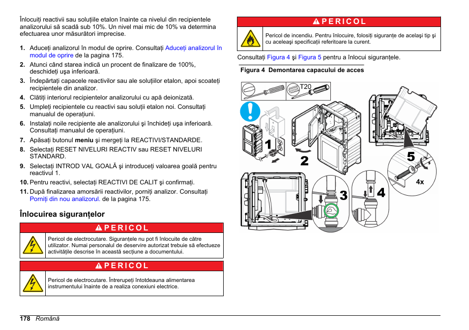 Înlocuirea siguranţelor | Hach-Lange POLYMETRON 9611 sc Maintenance and Troubleshooting User Manual | Page 178 / 286