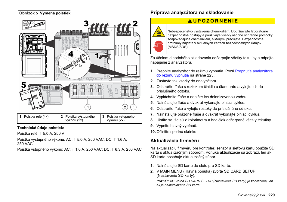 Príprava analyzátora na skladovanie, Aktualizácia firmvéru, Obrázok 5 | Hach-Lange POLYMETRON 9611 sc Maintenance and Troubleshooting User Manual | Page 229 / 286