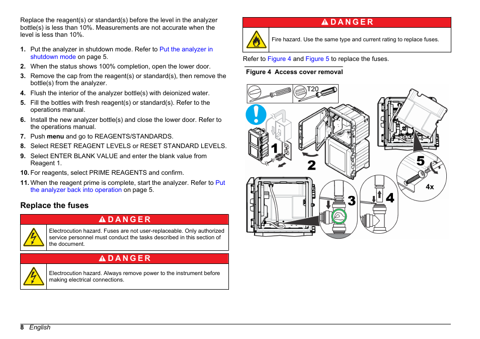 Replace the fuses | Hach-Lange POLYMETRON 9611 sc Maintenance and Troubleshooting User Manual | Page 8 / 286