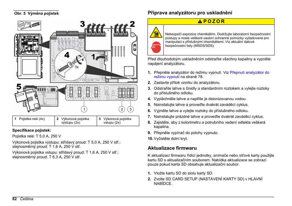 Příprava analyzátoru pro uskladnění, Aktualizace firmwaru, Obr. 5 | Hach-Lange POLYMETRON 9611 sc Maintenance and Troubleshooting User Manual | Page 82 / 286