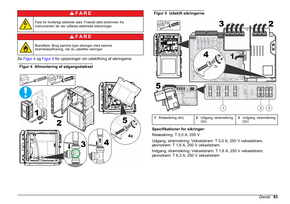 F a r e | Hach-Lange POLYMETRON 9611 sc Maintenance and Troubleshooting User Manual | Page 93 / 286