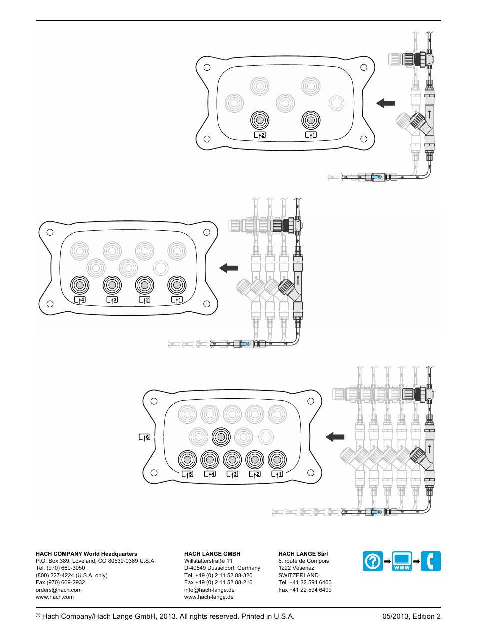 Hach-Lange POLYMETRON 9610 sc SiO2 USER INSTRUCTIONS: SEQUENCER LINE INSTALLATION User Manual | Page 2 / 2