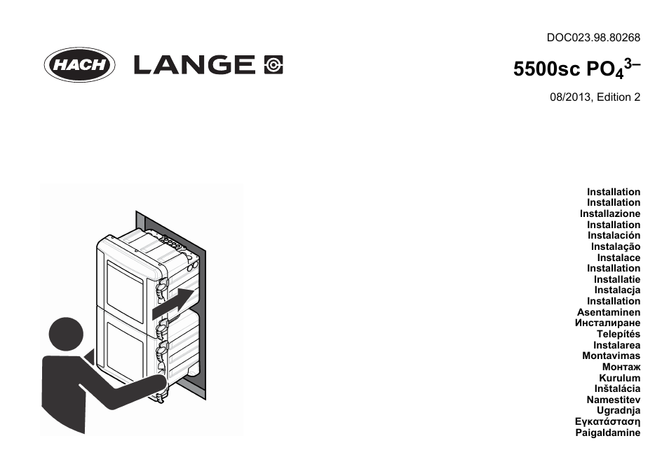 Hach-Lange HACH 5500 sc Installation User Manual | 408 pages