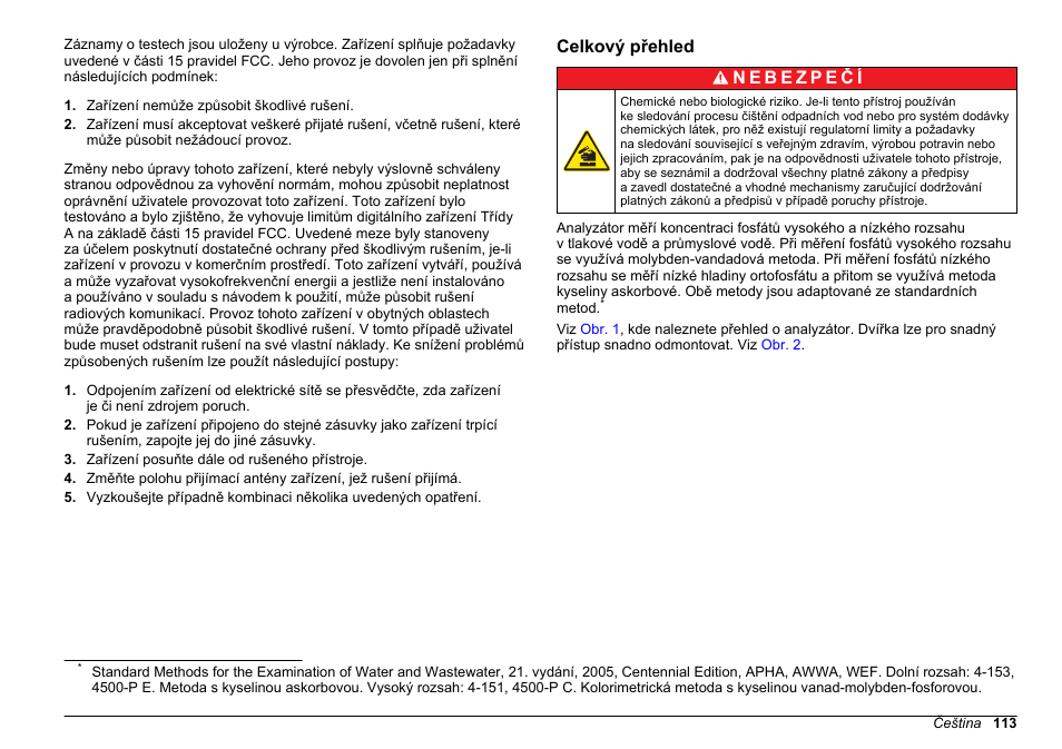 Celkový přehled | Hach-Lange HACH 5500 sc Installation User Manual | Page 113 / 408