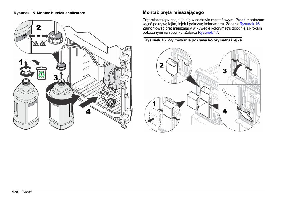 Montaż pręta mieszającego | Hach-Lange HACH 5500 sc Installation User Manual | Page 178 / 408