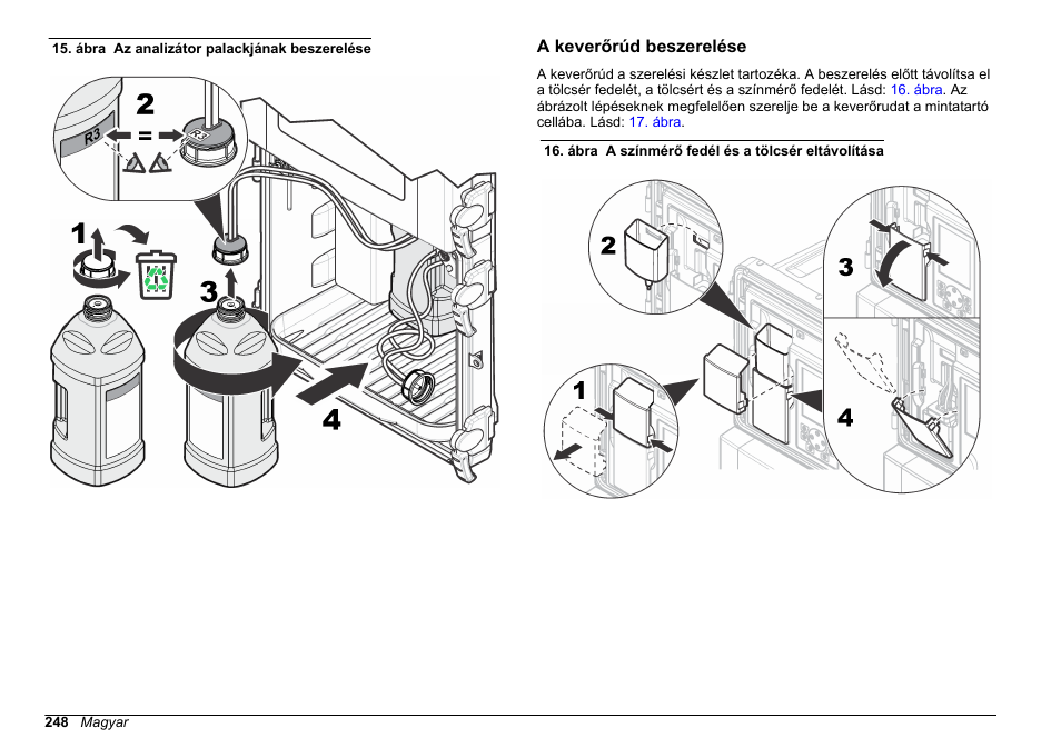 A keverőrúd beszerelése | Hach-Lange HACH 5500 sc Installation User Manual | Page 248 / 408