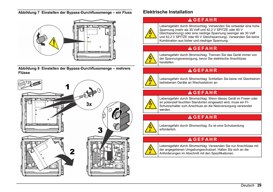 Elektrische installation, Abbildung 7, Oder | Abbildung 8 | Hach-Lange HACH 5500 sc Installation User Manual | Page 29 / 408