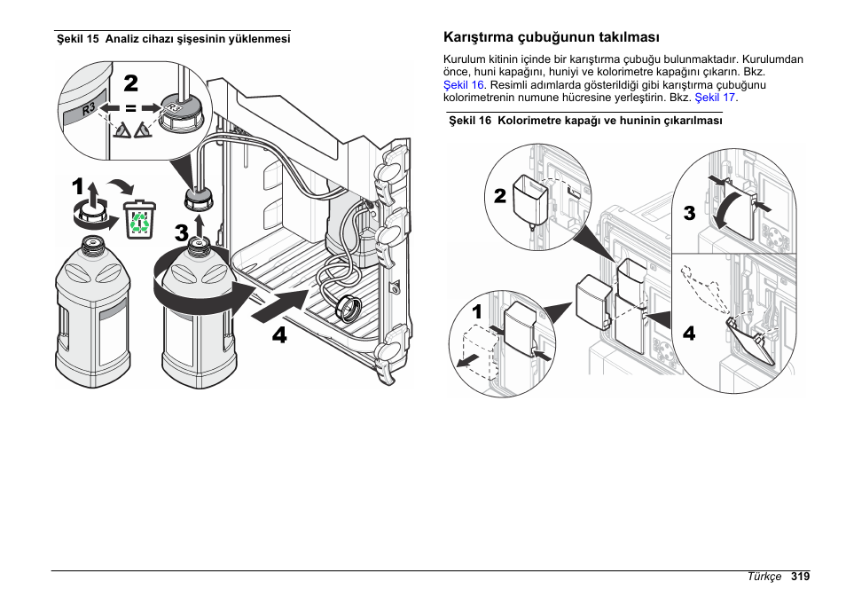 Karıştırma çubuğunun takılması | Hach-Lange HACH 5500 sc Installation User Manual | Page 319 / 408