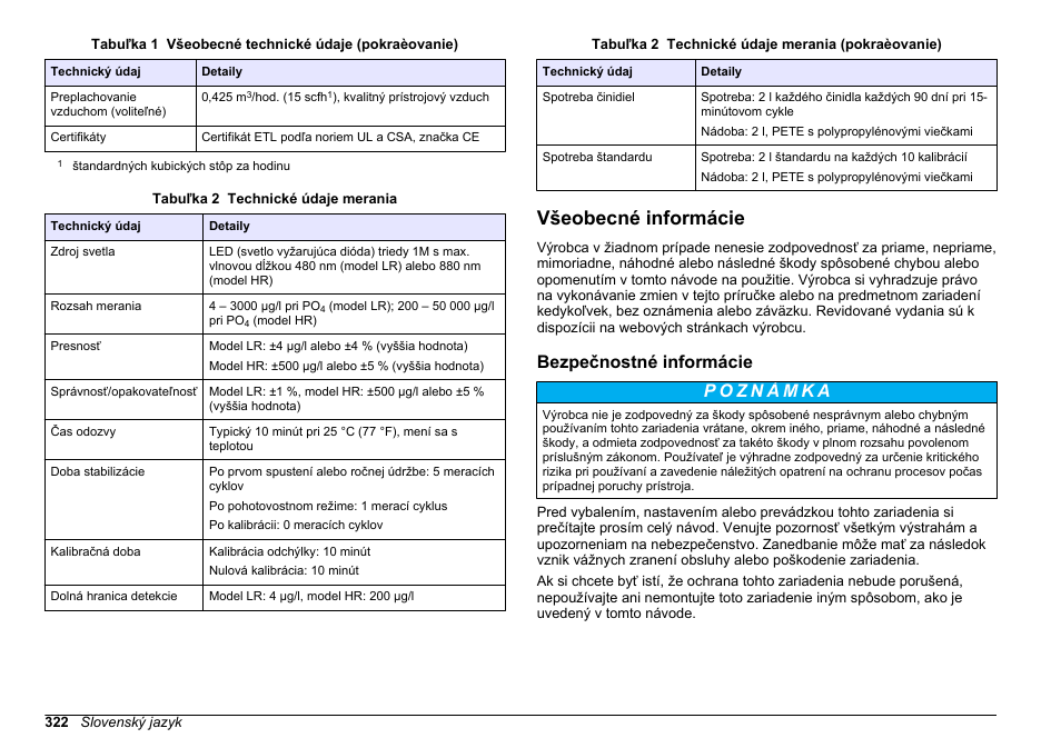 Všeobecné informácie, Bezpečnostné informácie, Na strane 322 | Hach-Lange HACH 5500 sc Installation User Manual | Page 322 / 408