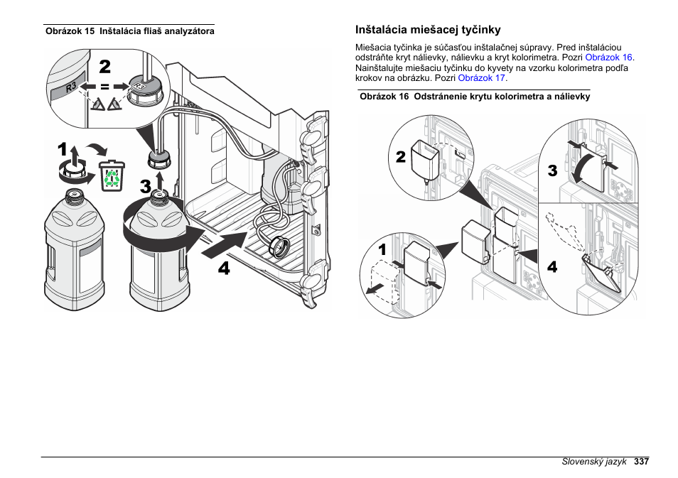 Inštalácia miešacej tyčinky | Hach-Lange HACH 5500 sc Installation User Manual | Page 337 / 408