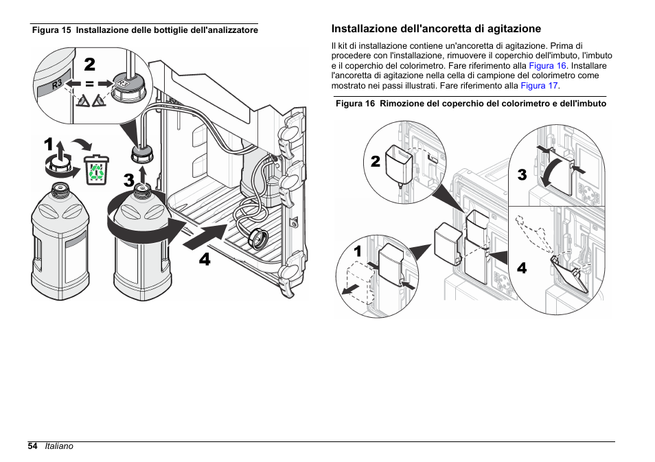 Installazione dell'ancoretta di agitazione | Hach-Lange HACH 5500 sc Installation User Manual | Page 54 / 408