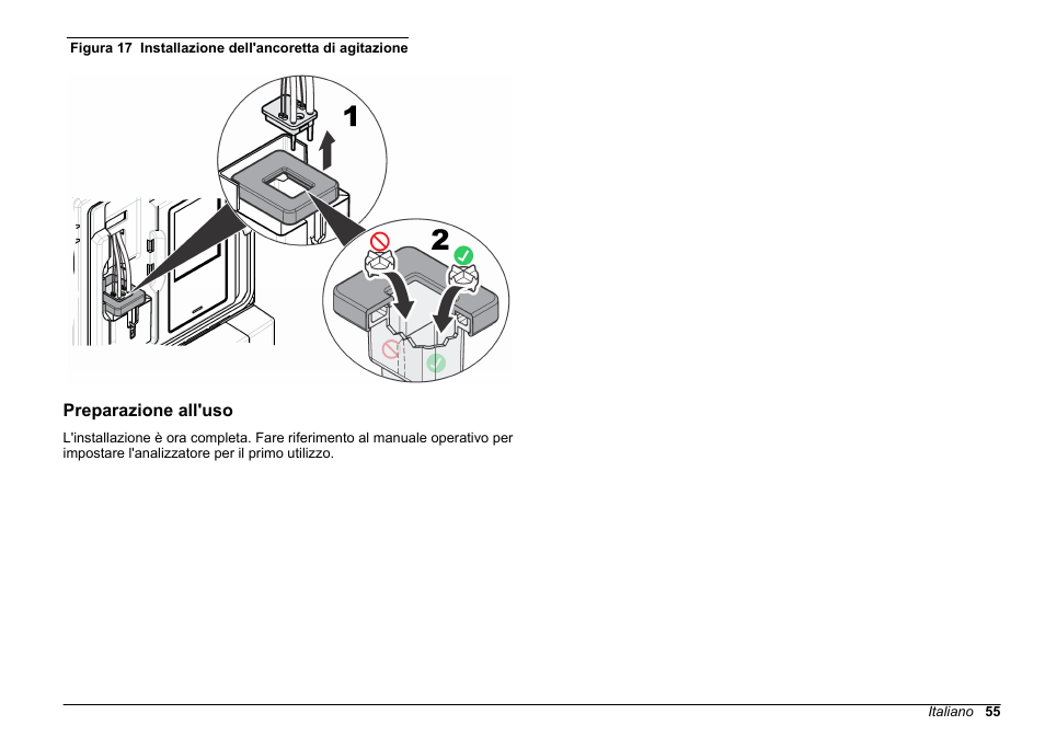 Preparazione all'uso | Hach-Lange HACH 5500 sc Installation User Manual | Page 55 / 408