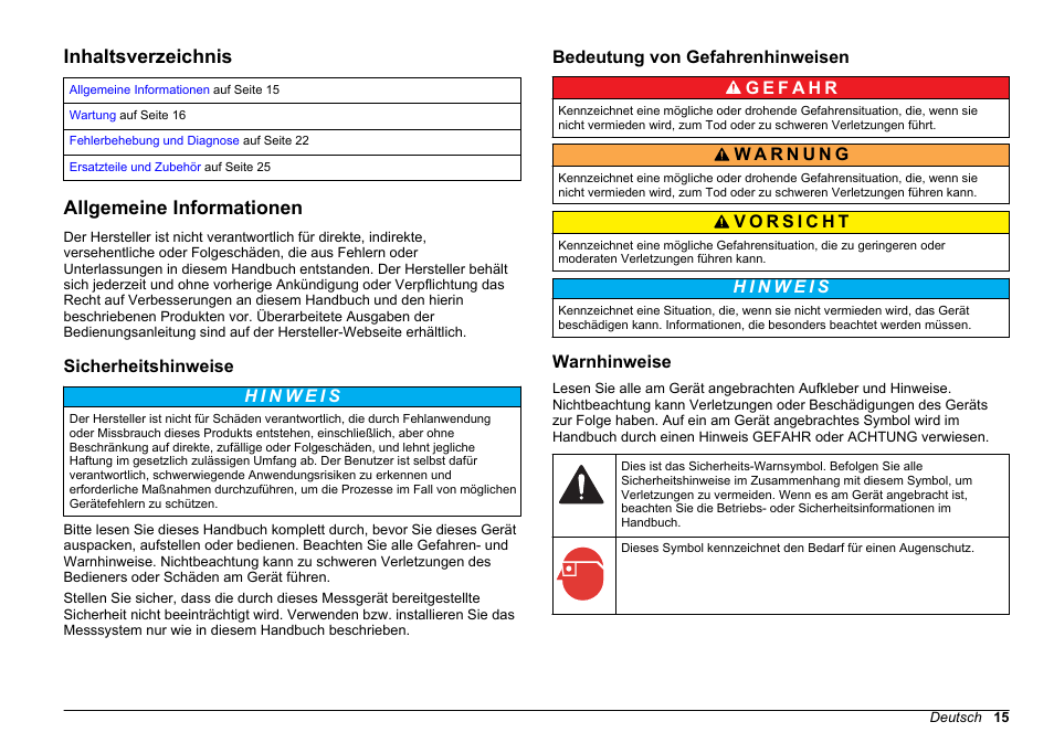 Hach-Lange HACH 5500 sc Maintenance and Troubleshooting User Manual | Page 15 / 286