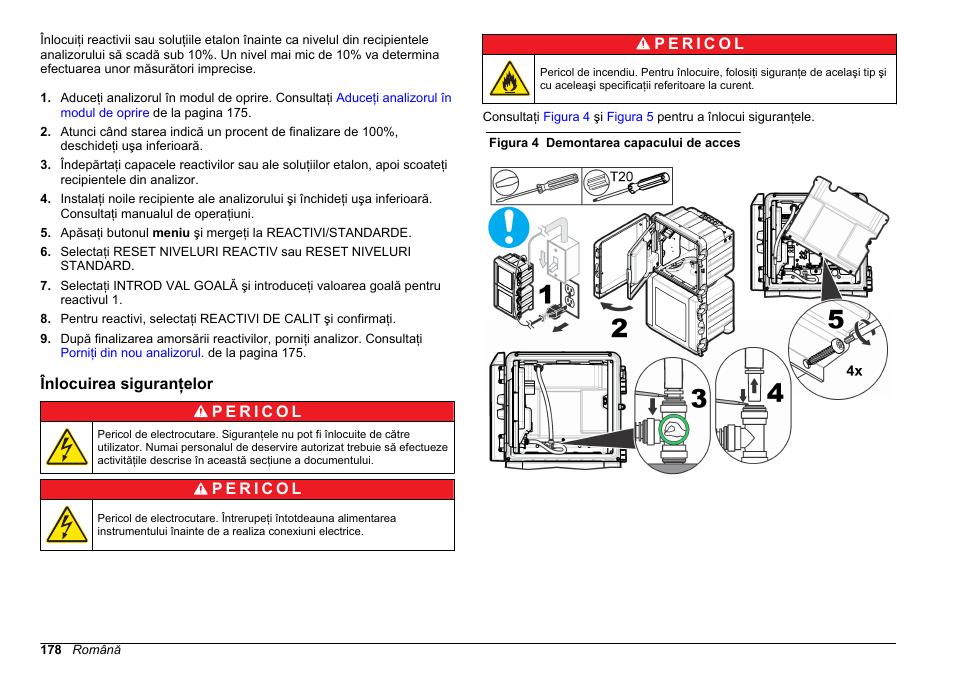 Înlocuirea siguranţelor | Hach-Lange HACH 5500 sc Maintenance and Troubleshooting User Manual | Page 178 / 286