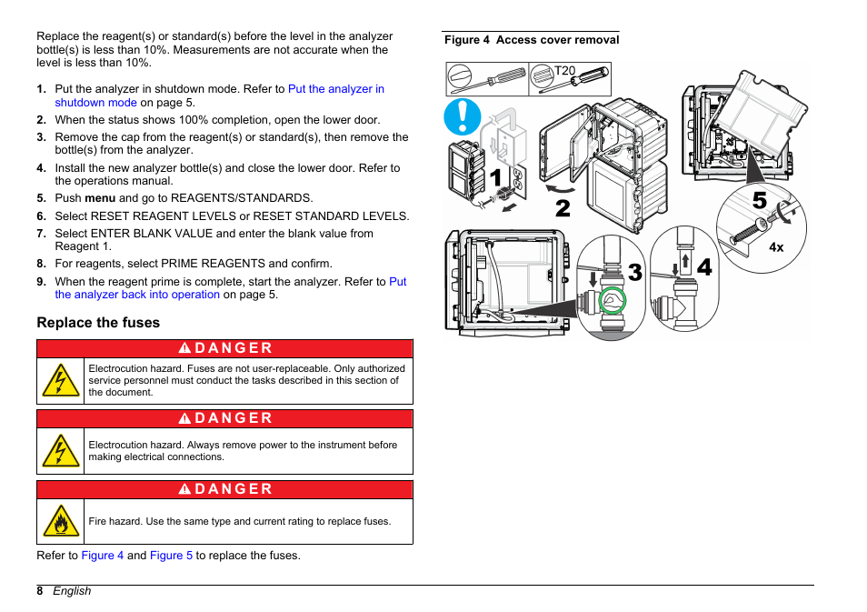 Replace the fuses | Hach-Lange HACH 5500 sc Maintenance and Troubleshooting User Manual | Page 8 / 286