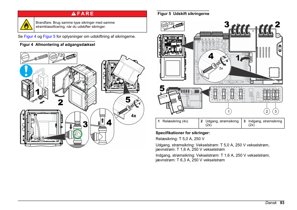 F a r e | Hach-Lange HACH 5500 sc Maintenance and Troubleshooting User Manual | Page 93 / 286