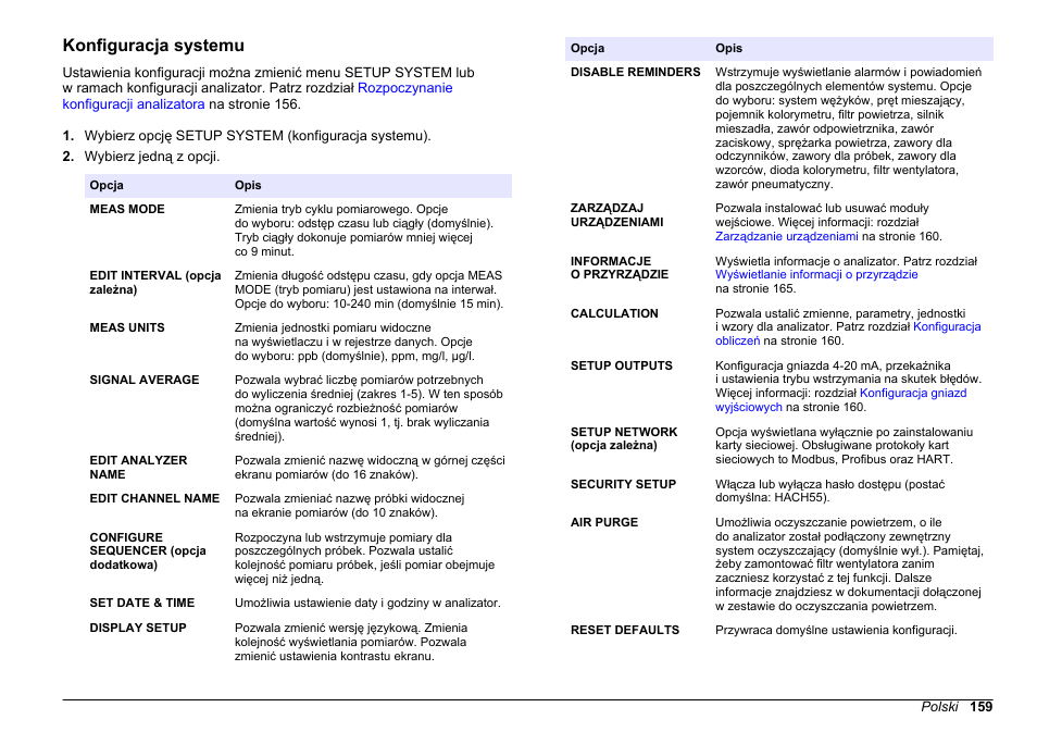 Konfiguracja systemu | Hach-Lange HACH 5500 sc PO43-HR Operations User Manual | Page 159 / 390