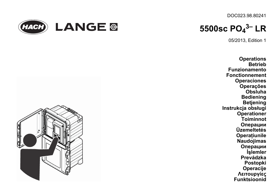 Hach-Lange HACH 5500 sc PO43-LR Operations User Manual | 392 pages