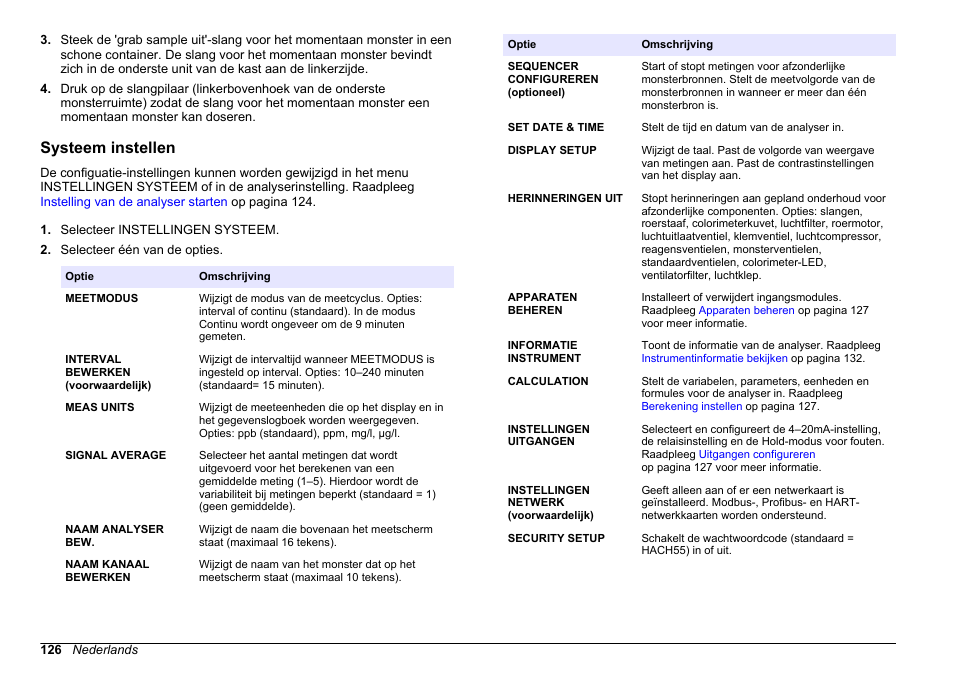 Systeem instellen | Hach-Lange HACH 5500 sc PO43-LR Operations User Manual | Page 126 / 392