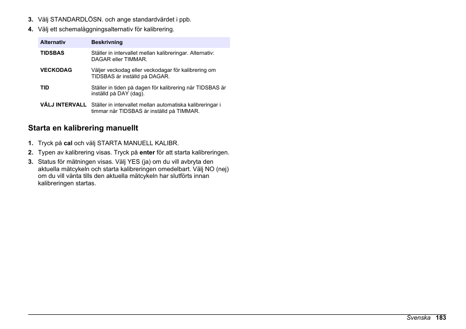 Starta en kalibrering manuellt | Hach-Lange HACH 5500 sc PO43-LR Operations User Manual | Page 183 / 392