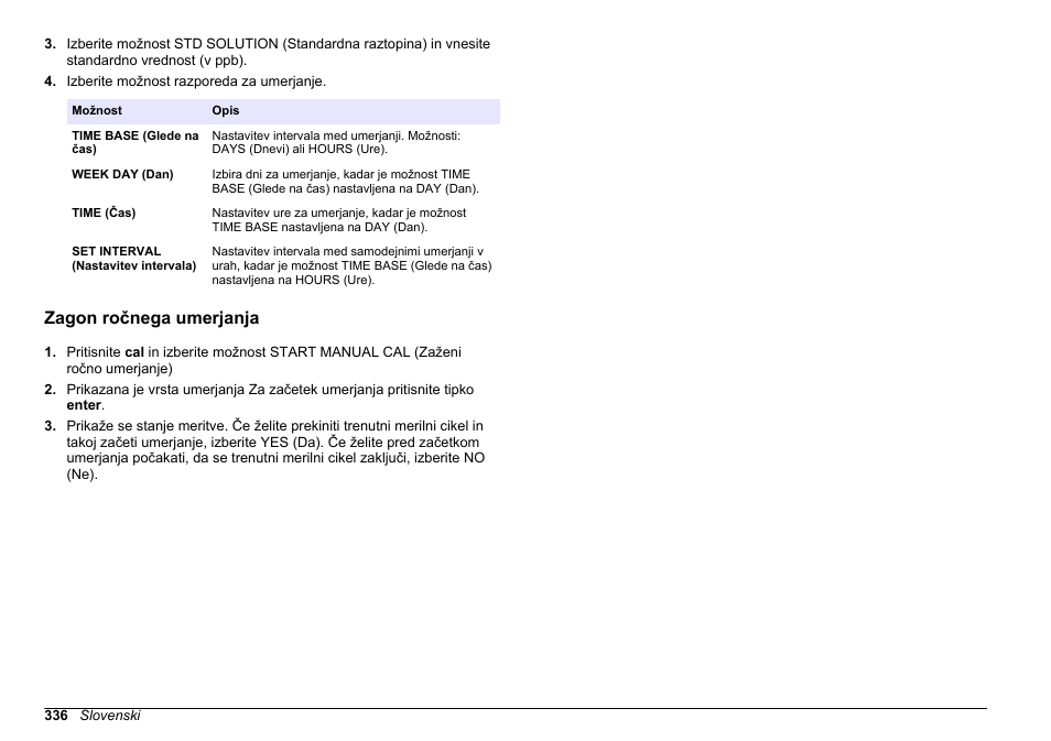 Zagon ročnega umerjanja | Hach-Lange HACH 5500 sc PO43-LR Operations User Manual | Page 336 / 392