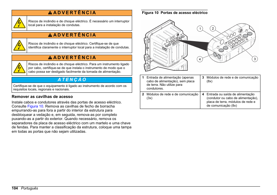 Remover as cavilhas de acesso | Hach-Lange HACH 5500 sc SiO2 Installation User Manual | Page 104 / 418