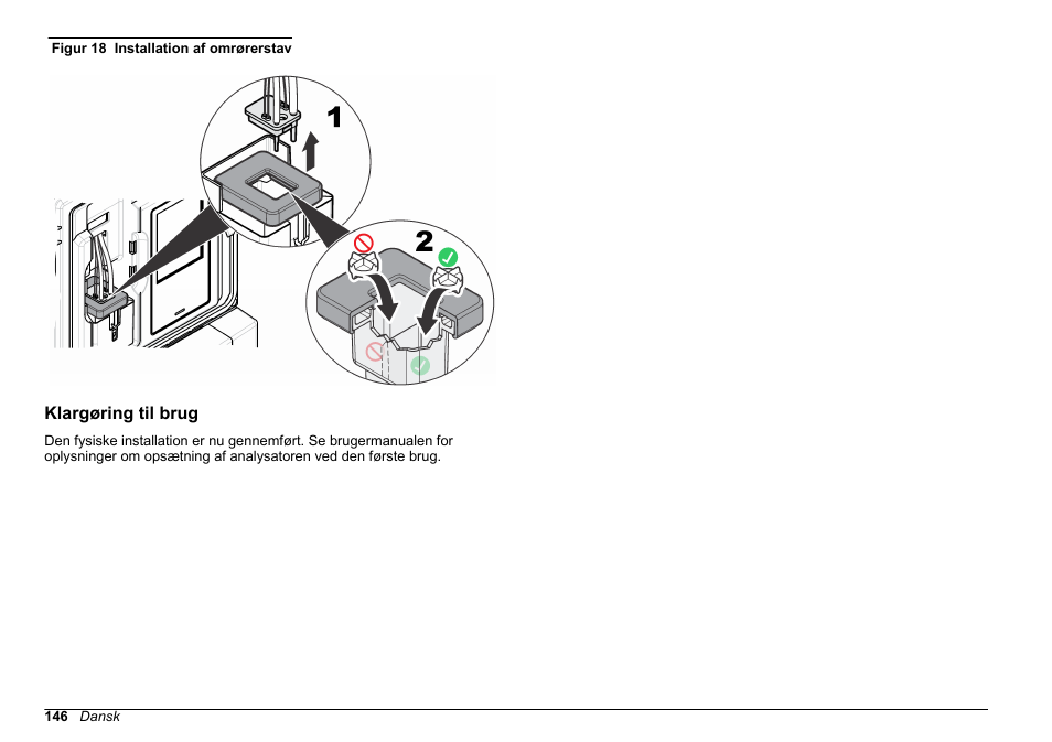 Klargøring til brug | Hach-Lange HACH 5500 sc SiO2 Installation User Manual | Page 146 / 418