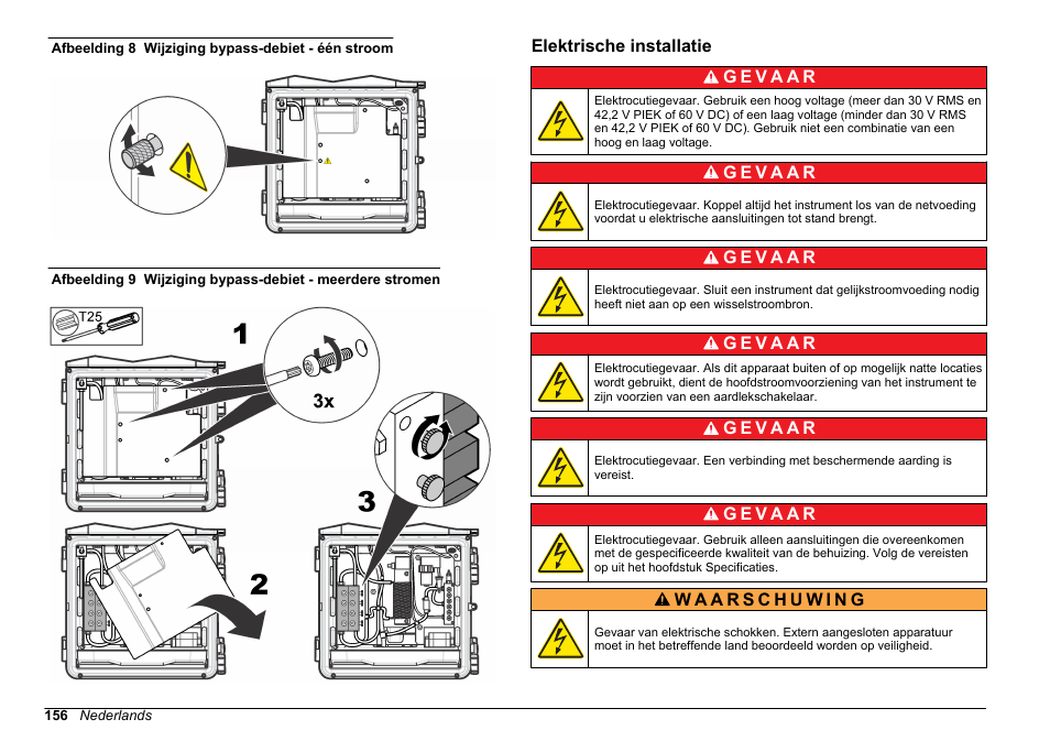 Elektrische installatie, Afbeelding 8, Afbeelding 9 | Raadpleeg | Hach-Lange HACH 5500 sc SiO2 Installation User Manual | Page 156 / 418