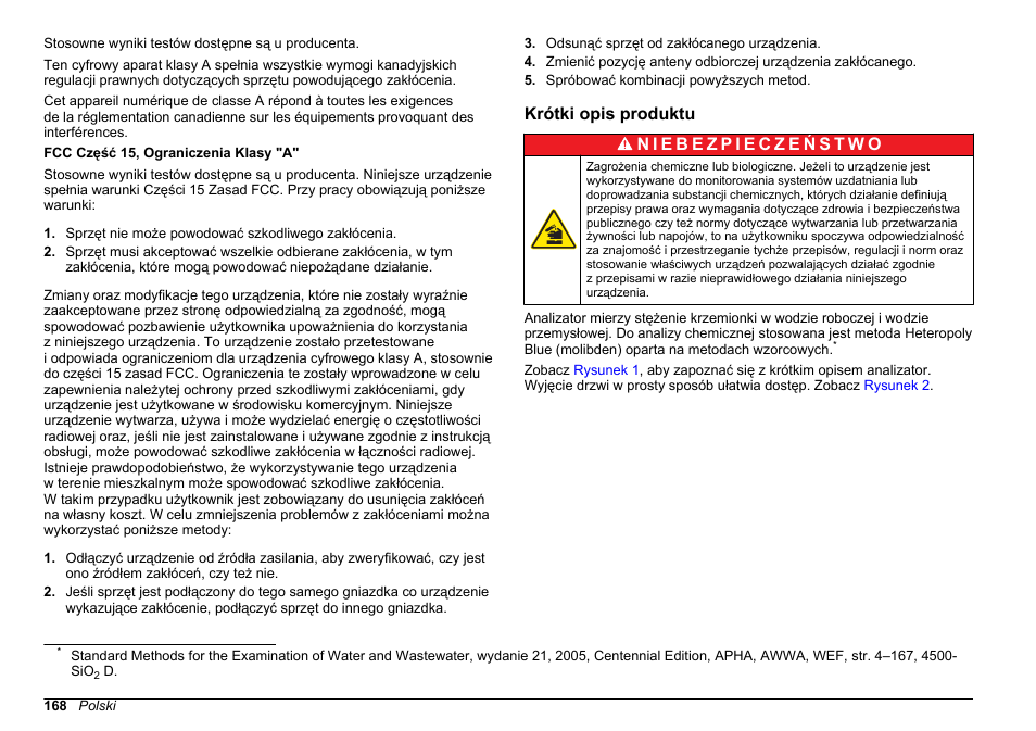 Krótki opis produktu | Hach-Lange HACH 5500 sc SiO2 Installation User Manual | Page 168 / 418