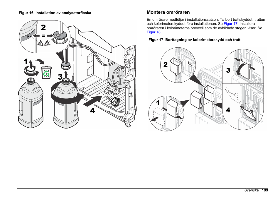 Montera omröraren | Hach-Lange HACH 5500 sc SiO2 Installation User Manual | Page 199 / 418