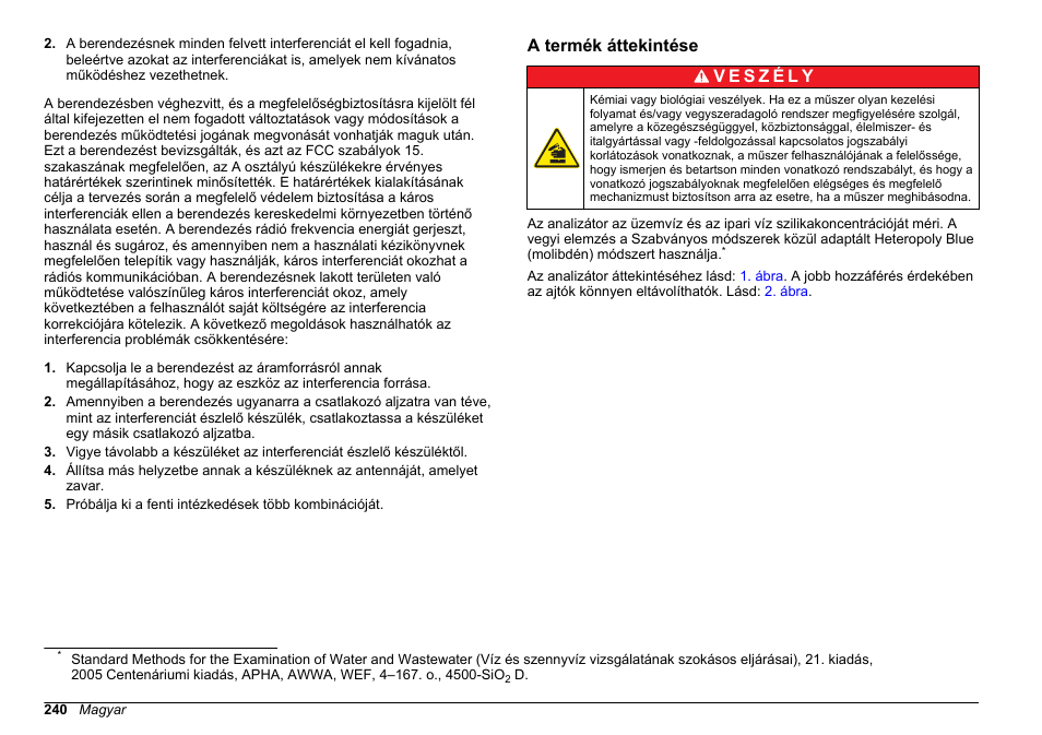 A termék áttekintése | Hach-Lange HACH 5500 sc SiO2 Installation User Manual | Page 240 / 418