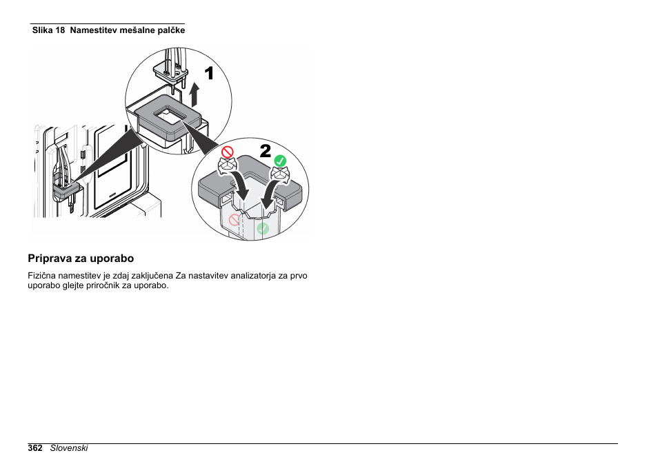 Priprava za uporabo, Prikazano v ilustriranih korakih. glejte, Slika 18 | Hach-Lange HACH 5500 sc SiO2 Installation User Manual | Page 362 / 418