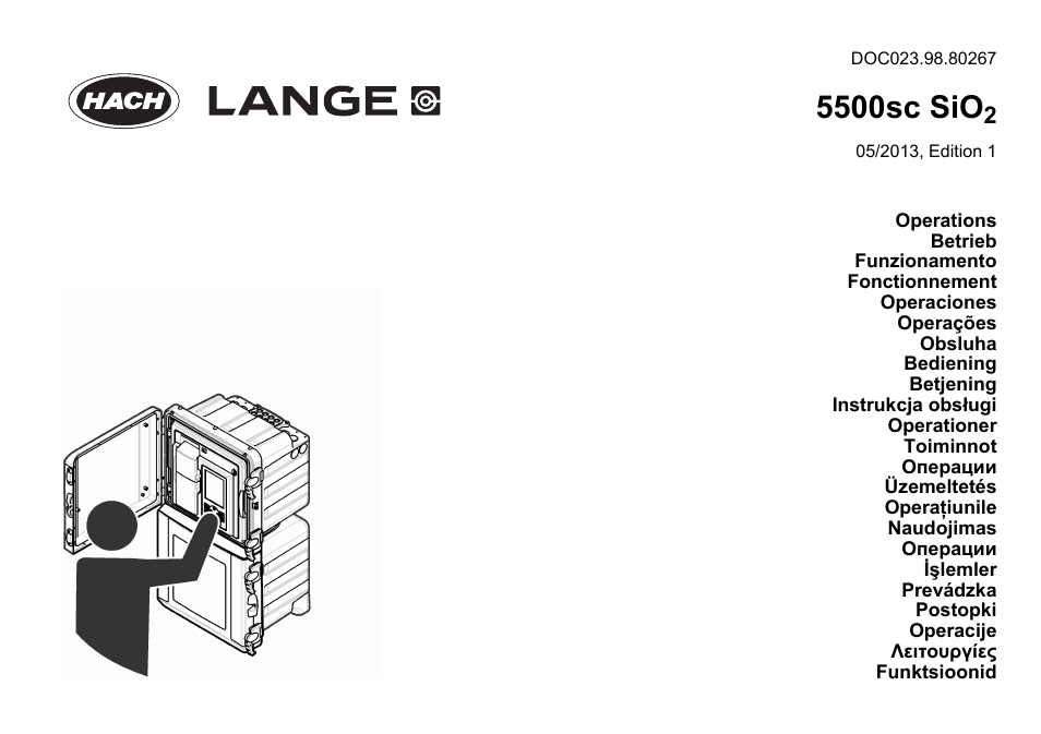 Hach-Lange HACH 5500 sc SiO2 Operations User Manual | 394 pages